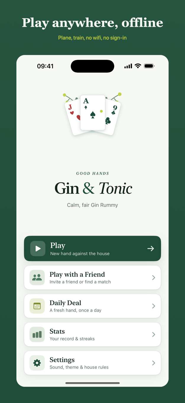 Gin & Tonic home screen